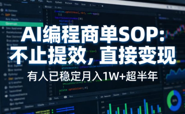 AI编程商单SOP，AI编程不能只给工作提效，还要直接变现，有人已经稳定月入1W+半年了