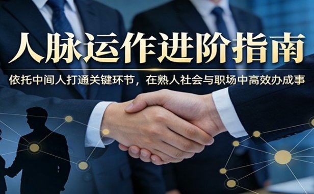 付费文章:人脉运作进阶指南,依托中间人打通关键环节,在熟人社会与职场中高效办成事