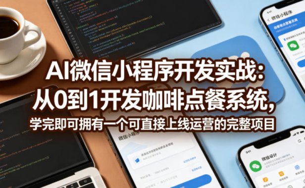 AI微信小程序开发实战：从0到1开发咖啡点餐系统，学完即可拥有一个可直接上线运营的完整项目