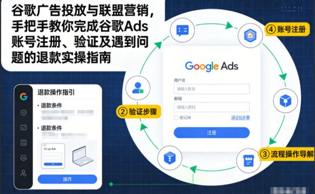 谷歌广告投放与联盟营销，手把手教你完成谷歌Ads账号注册、验证及遇到问题的退款实操指南