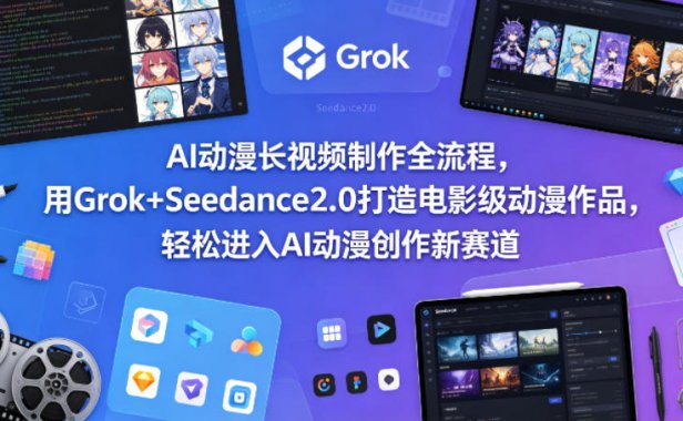 AI动漫长视频制作全流程，用Grok+Seedance2.0打造电影级动漫作品，轻松进入AI动漫创作新赛道