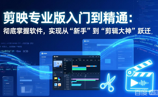 剪映专业版入门到精通:彻底掌握软件,实现从“新手”到“剪辑大神”跃迁
