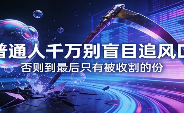 付费文章《通人千万别盲目追风口》否则到最后只有被收割的份