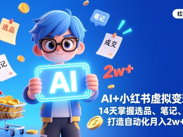 AI+小红书虚拟变现营(完结
