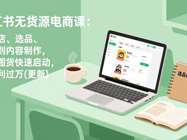 小红书无货源电商课:从开店、选品、上架到内容制作,无需囤货快速启动,月盈利过万(更新