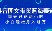 抖音图文带货蓝海赛道,每天只花2小时,小白轻松过万