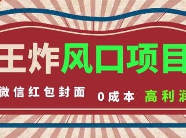 风口项目,0成本一键开店 微信红包封面 市场需求量巨大 看懂的引进提前布局