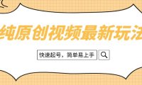 纯原创治愈系视频最新玩法,快速起号,简单易上手