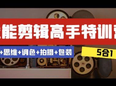全能剪辑-高手特训营:剪辑 思维 调色 拍摄 包装(5合1)53节课