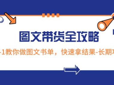 1213期超火的图文带货全攻略:从0-1教你做图文书单,快速拿结果-长期项目