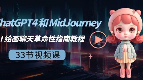 ChatGPT4 和 MidJourney AI 绘画聊天革命性指南教程-33节视频课-中英字幕