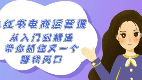2024小红书-电商运营课,从入门到精通,带你抓住又一个赚钱风口(50节课)