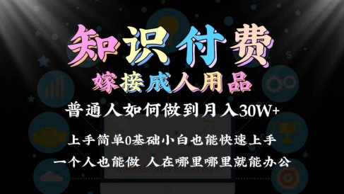 2024普通人做知识付费结合成人用品如何实现单月变现30w保姆教学1.0