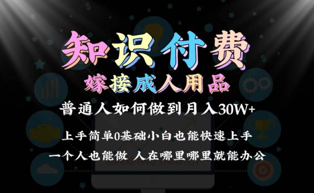 2024普通人做知识付费结合成人用品如何实现单月变现30w保姆教学1.0