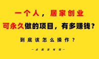 一个人,居家创业:B站每天10分钟,单账号日引创业粉100+,月稳定变现5W…