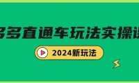 多多直通车玩法实战课，2024新玩法（7节课）