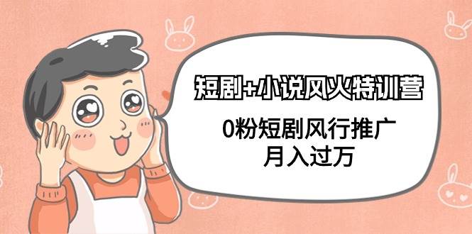 短剧+小说风火特训营,0粉短剧风行推广,月入过万(102节课)