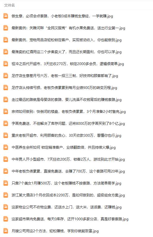 真实有效391套商业模式,年入几十到几百万案例解析(电子书+视频+图文)