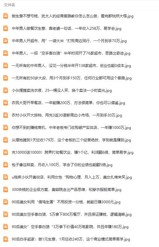 真实有效391套商业模式,年入几十到几百万案例解析(电子书+视频+图文)